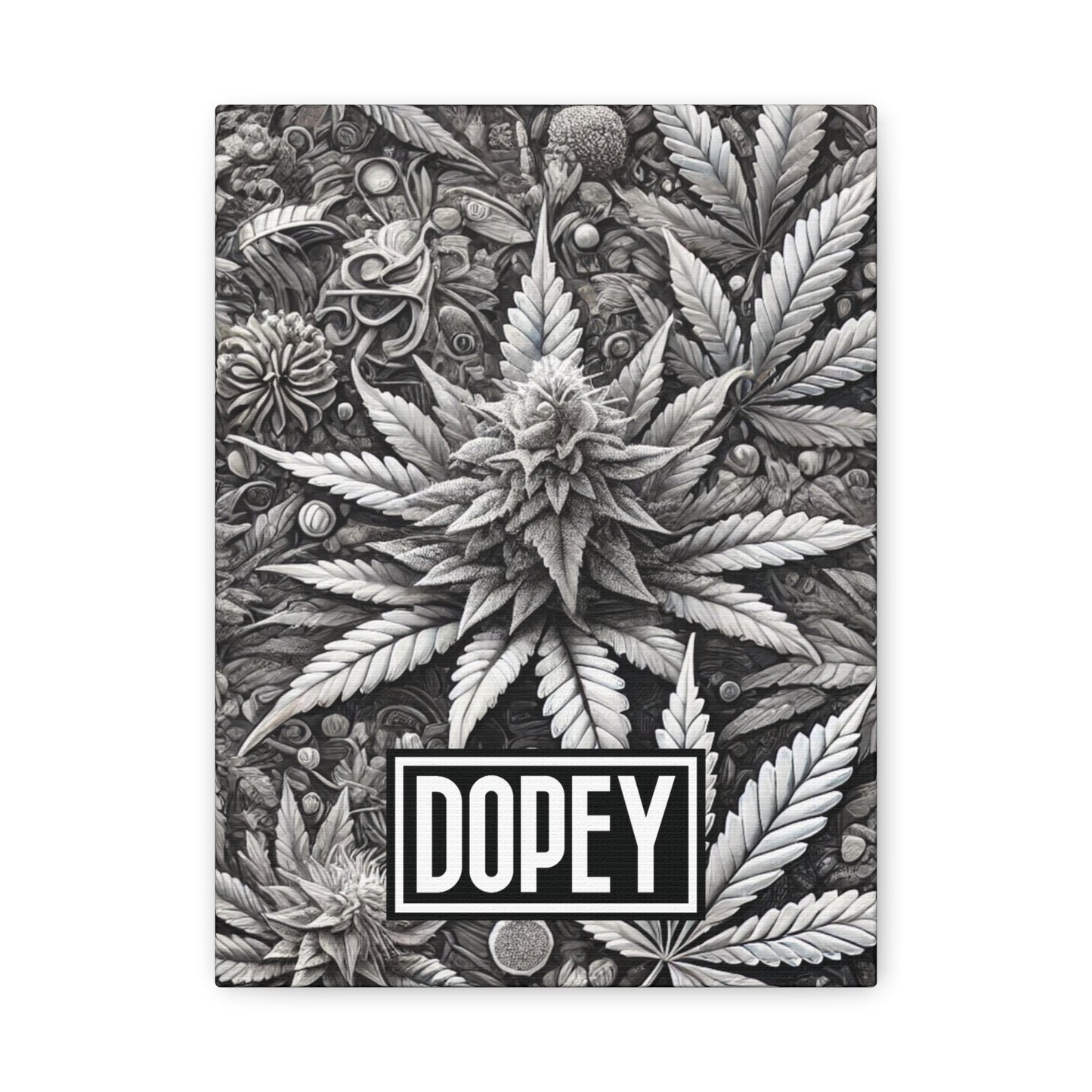Dopey Cannabis Canvas Art Print - 12x16 Stretched Wall Decor