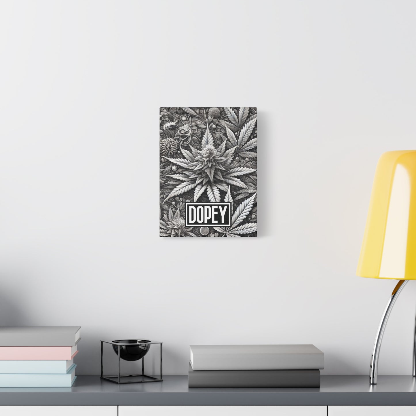Dopey Cannabis Canvas Art Print - 12x16 Stretched Wall Decor