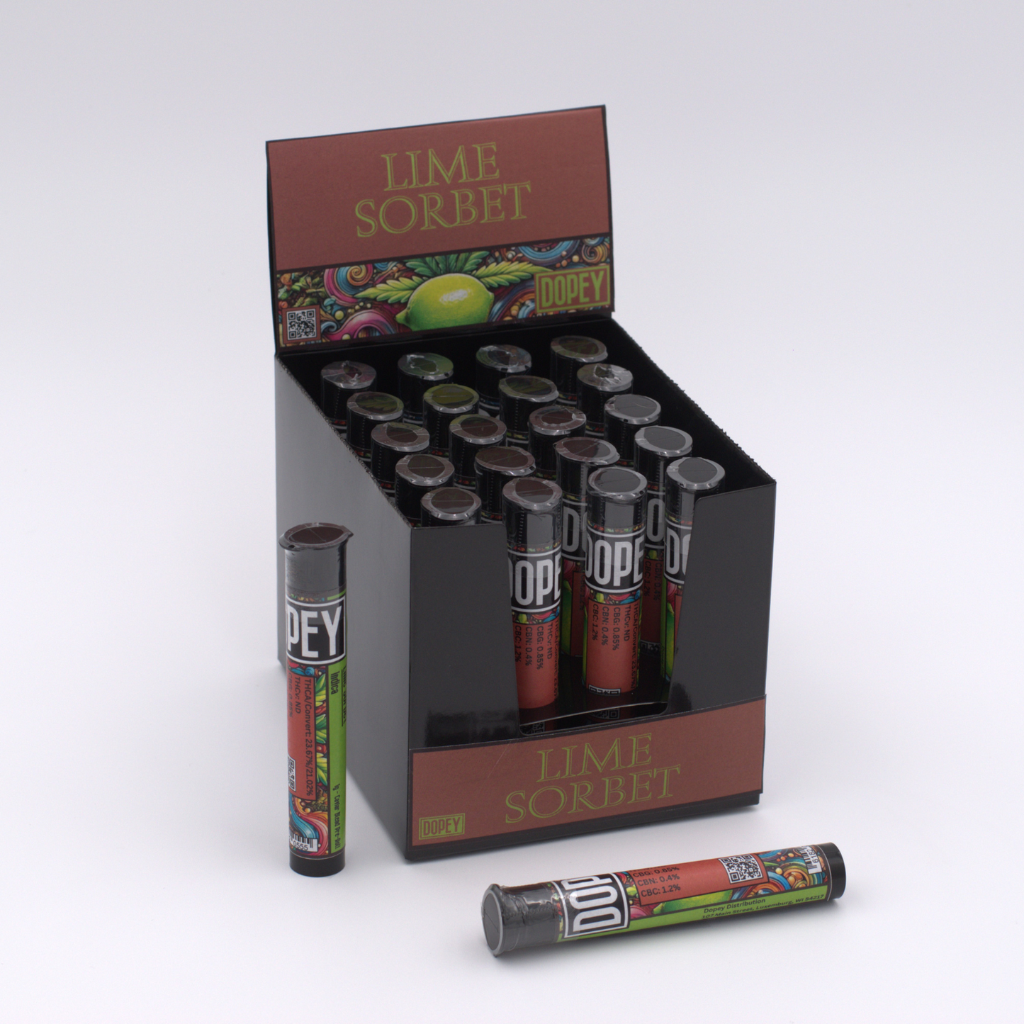 Dopey | 20-Pack | 1g | Caviar Blend Pre-Rolls | Lime Sorbet | Indica