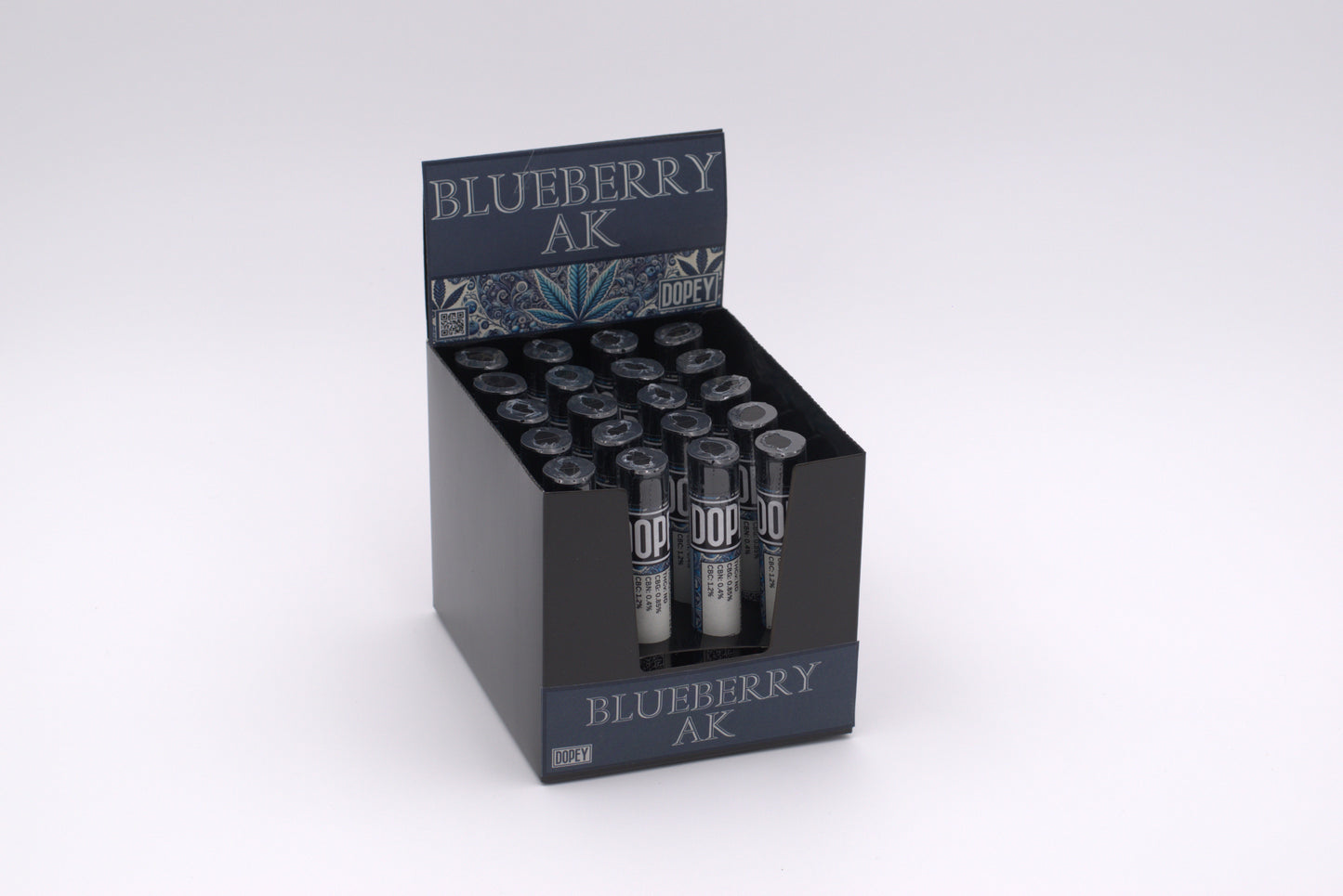 Dopey | 20-Pack | 1g | Caviar Blend Pre-Rolls | Blueberry AK | Hybrid