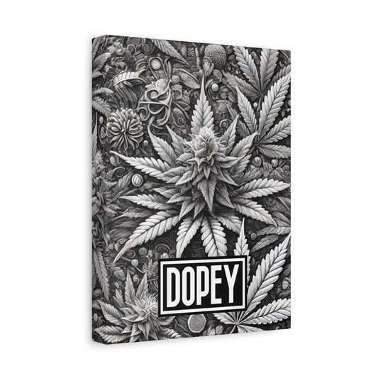 Dopey Cannabis Canvas Art Print - 12x16 Stretched Wall Decor