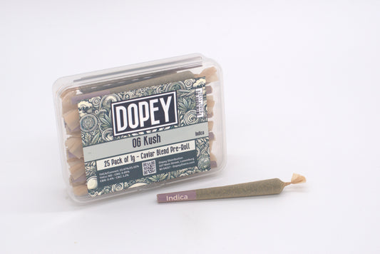 Dopey | 25-Pack | 1g | Caviar Blend Pre-Rolls | OG Kush | Indica